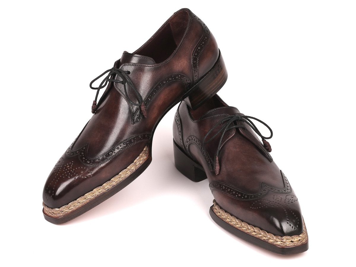 Paul Parkman Norwegian Welted Wingtip Derby Shoes Bronze (ID8506 BRZ)