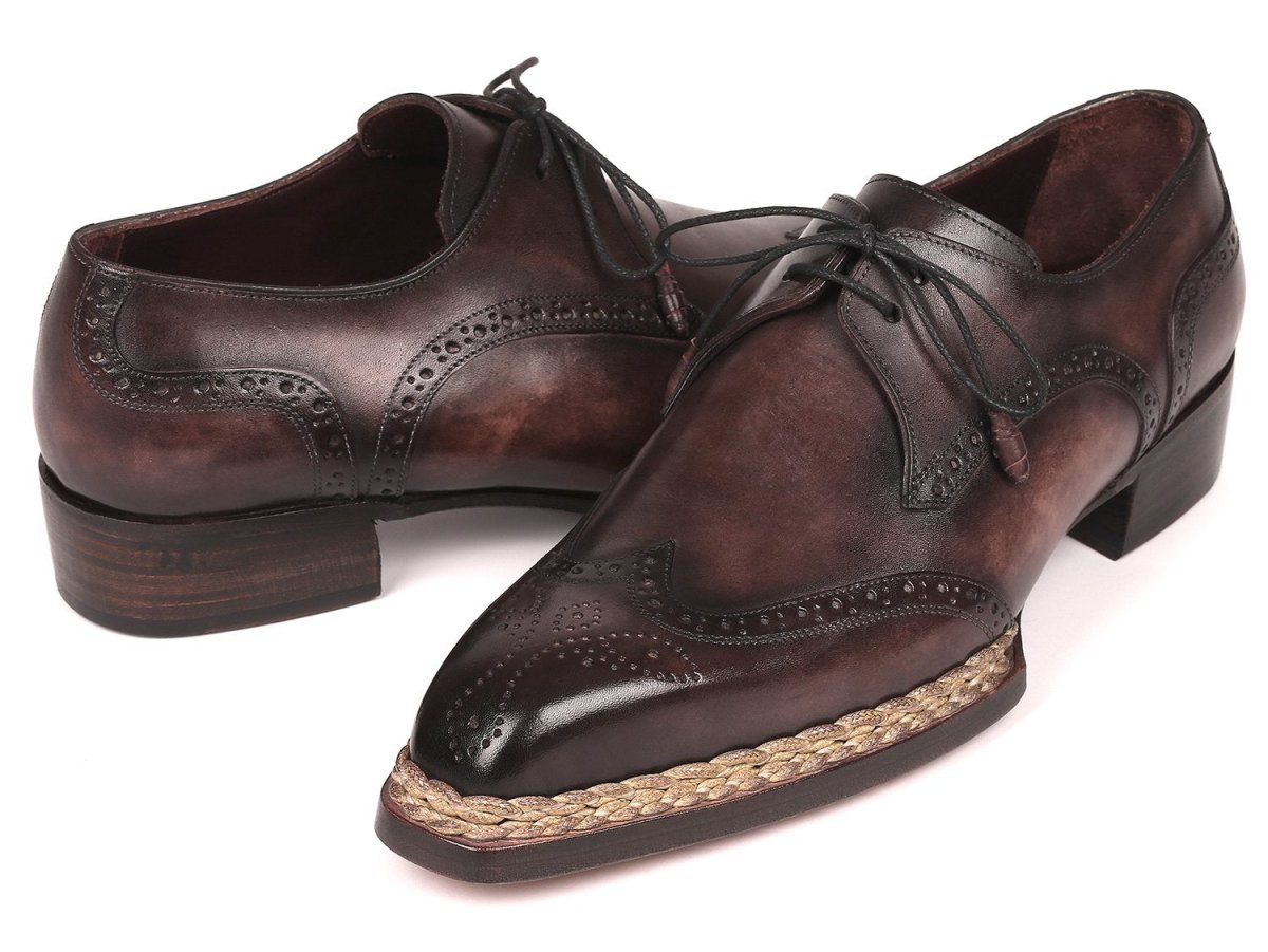 Paul Parkman Norwegian Welted Wingtip Derby Shoes Bronze (ID8506 BRZ)