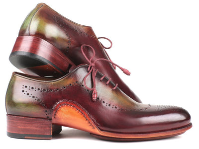 Paul Parkman Opanka Construction Green and Bordeaux Oxfords (ID726 - GRE - BOR)