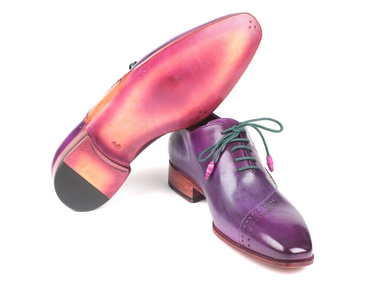 Paul Parkman Opanka Construction Purple Hand - Painted Oxfords (IDOPK66KD)