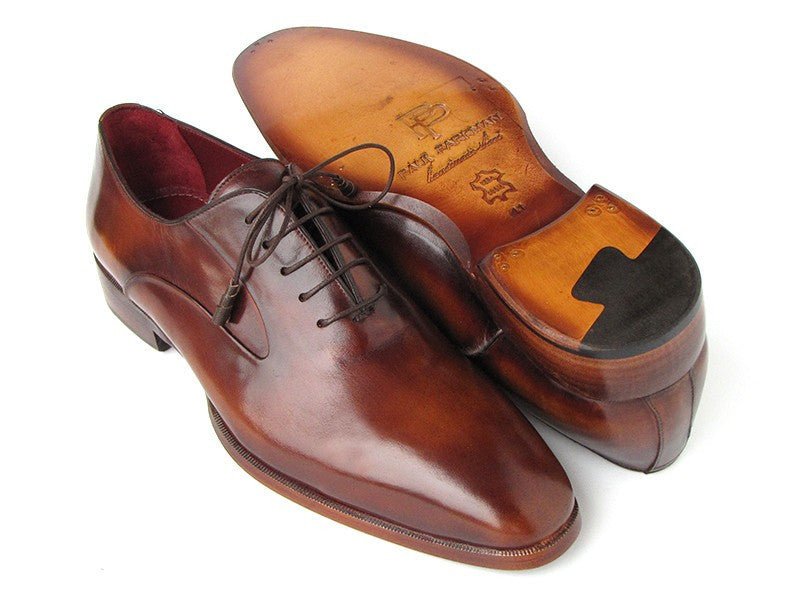 Paul Parkman Plain Toe Brown Calfskin Oxfords (ID019 - BRW)