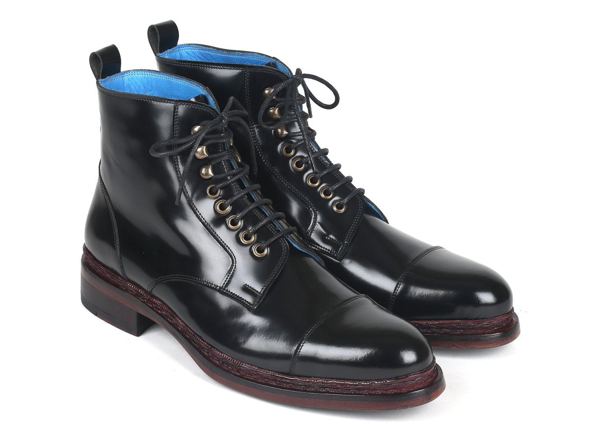 Paul Parkman Polished Leather Boots Black (ID5075 BLK)