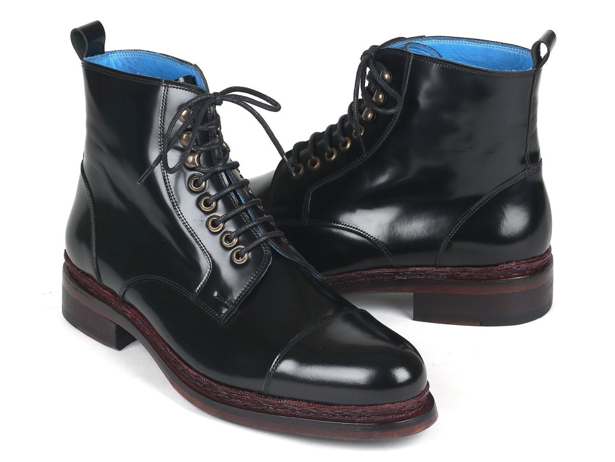 Paul Parkman Polished Leather Boots Black (ID5075 BLK)