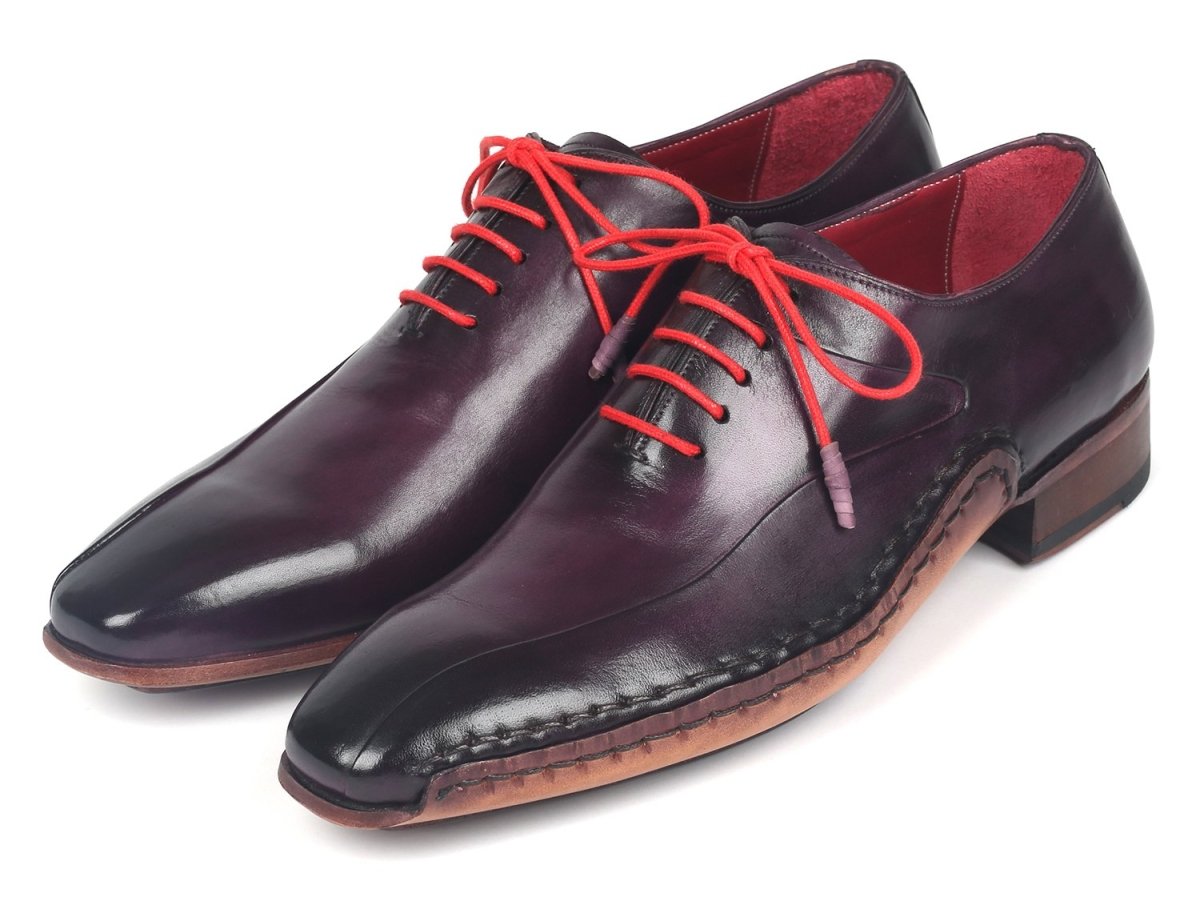 Paul Parkman Purple Leather Oxfords Side Hand Sewn (ID018 PRP)