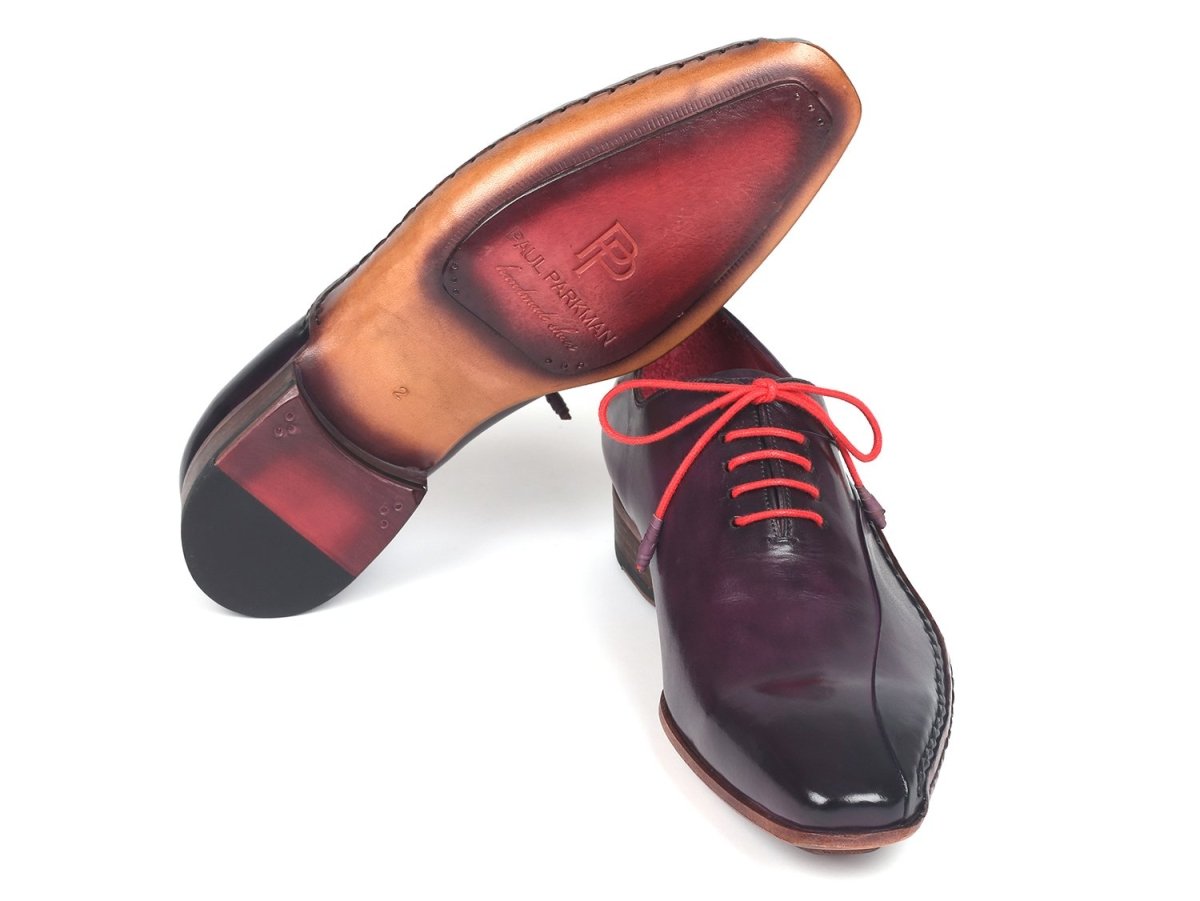 Paul Parkman Purple Leather Oxfords Side Hand Sewn (ID018 PRP)