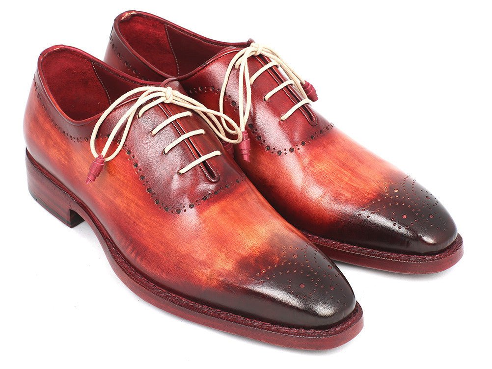 Paul Parkman Reddish Camel Medallion Toe Oxfords (ID0251)