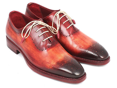 Paul Parkman Reddish Camel Medallion Toe Oxfords (ID0251)