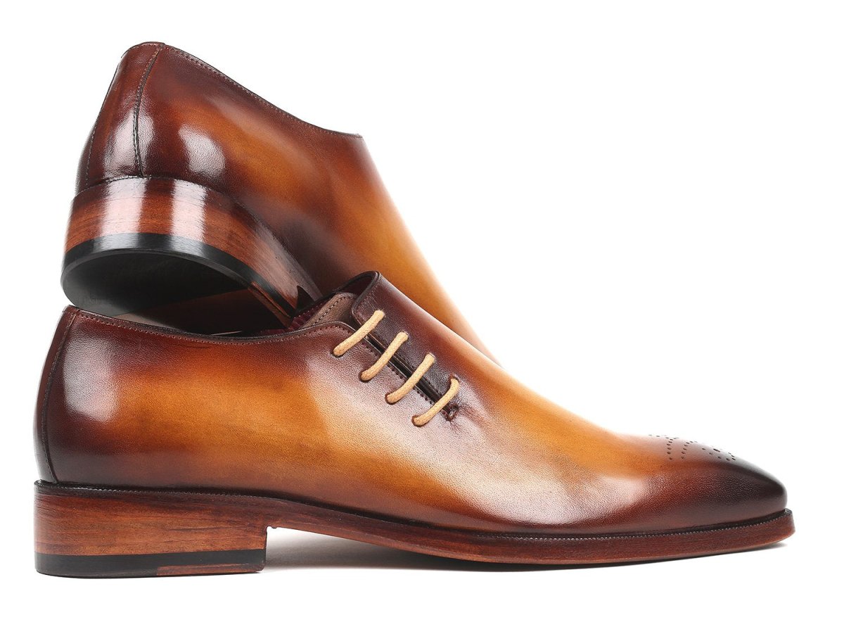 Paul Parkman Side Lace Oxfords Brown and Camel (ID927F64)