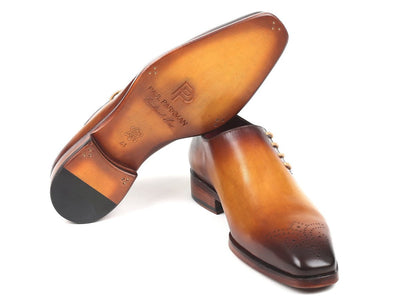 Paul Parkman Side Lace Oxfords Brown and Camel (ID927F64)