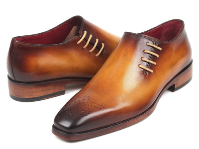 Paul Parkman Side Lace Oxfords Brown and Camel (ID927F64)