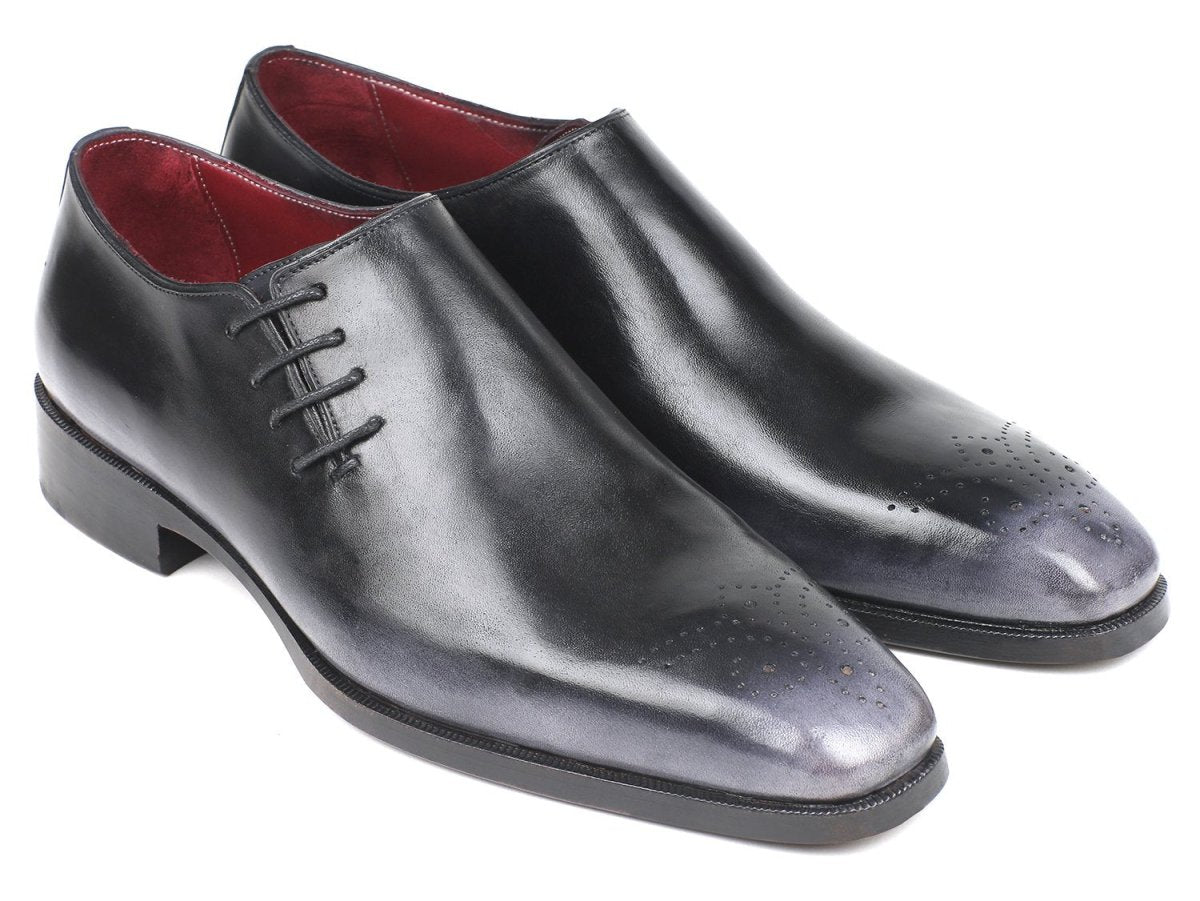 Paul Parkman Side Lace Oxfords Gray Burnished (ID857F25)