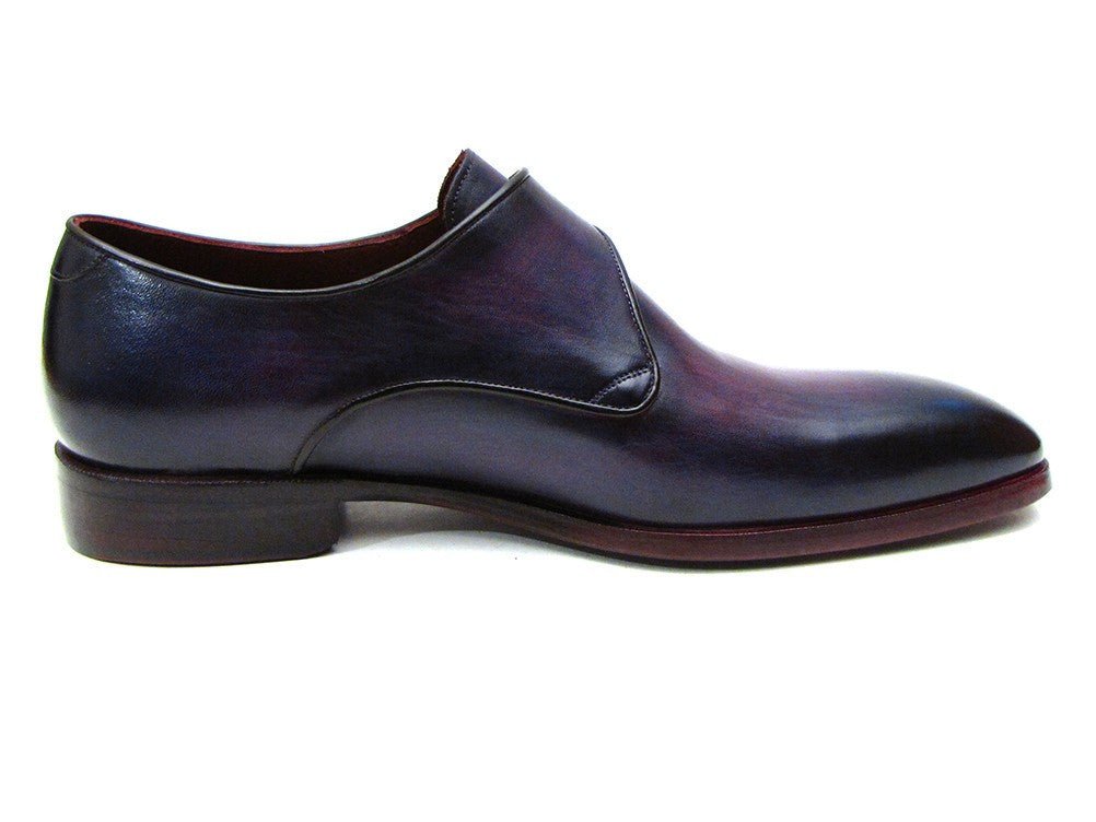Paul Parkman Single Monkstrap Shoes Purple Leather (IDDW754T)
