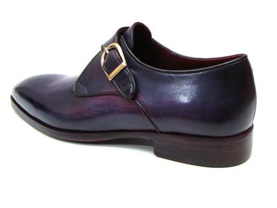Paul Parkman Single Monkstrap Shoes Purple Leather (IDDW754T)