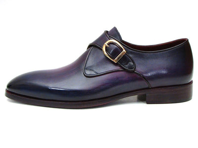 Paul Parkman Single Monkstrap Shoes Purple Leather (IDDW754T)