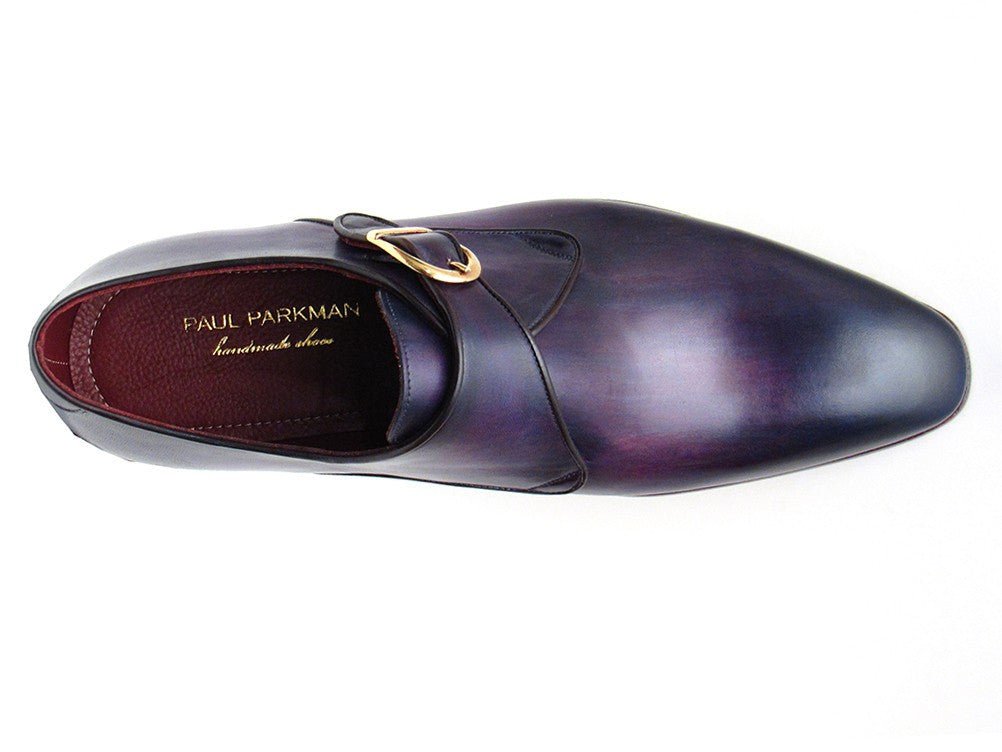 Paul Parkman Single Monkstrap Shoes Purple Leather (IDDW754T)