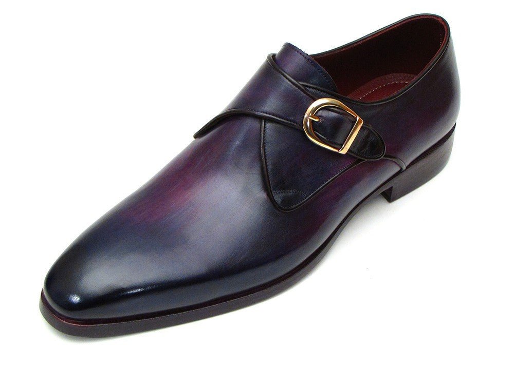 Paul Parkman Single Monkstrap Shoes Purple Leather (IDDW754T)
