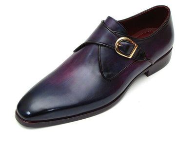 Paul Parkman Single Monkstrap Shoes Purple Leather (IDDW754T)