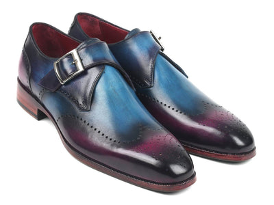 Paul Parkman Single Monkstraps Blue and Purple (ID948 BLU PRP)