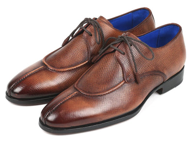 Paul Parkman Split Toe Men's Brown Derby Shoes (ID8871BRW)