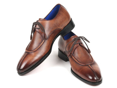 Paul Parkman Split Toe Men's Brown Derby Shoes (ID8871BRW)