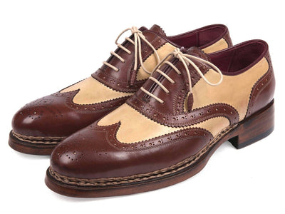 Paul Parkman Triple Leather Sole Goodyear Welted Wingtip Brogues (ID095BEJ)