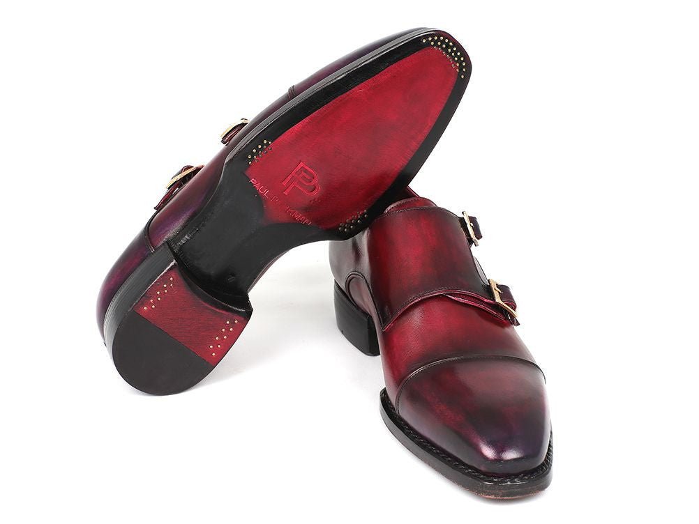 Paul Parkman Triple Leather Sole Hand - Welted Cap Toe Monkstraps (IDLX77MNK)