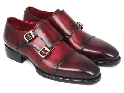 Paul Parkman Triple Leather Sole Hand - Welted Cap Toe Monkstraps (IDLX77MNK)