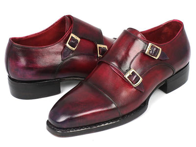 Paul Parkman Triple Leather Sole Hand - Welted Cap Toe Monkstraps (IDLX77MNK)