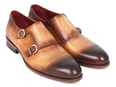 Paul Parkman Two Tone Double Monkstrap Shoes (IDHT54 - CML)