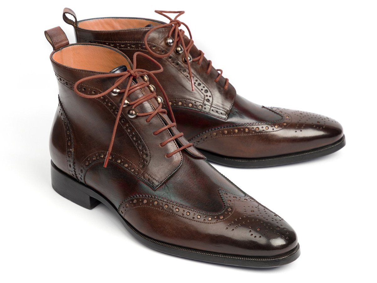 Paul Parkman Wingtip Ankle Boots Brown (IDCH777BRW)