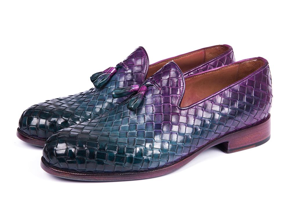 Paul Parkman Woven Leather Tassel Loafers Multicolor (IDWVN88 - MIX)
