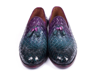 Paul Parkman Woven Leather Tassel Loafers Multicolor (IDWVN88 - MIX)