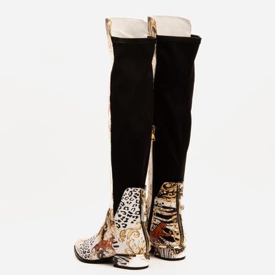 Vinci Leather The Perugia Leather Pointy Toe Knee High Women Boot – product view 3
