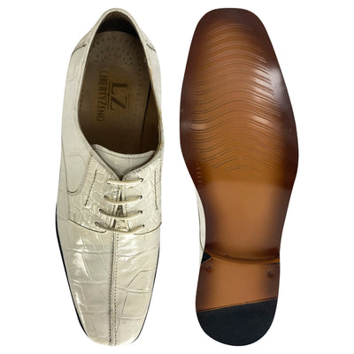 Philip Crocodile Print Genuine Leather Oxford Dress Shoes