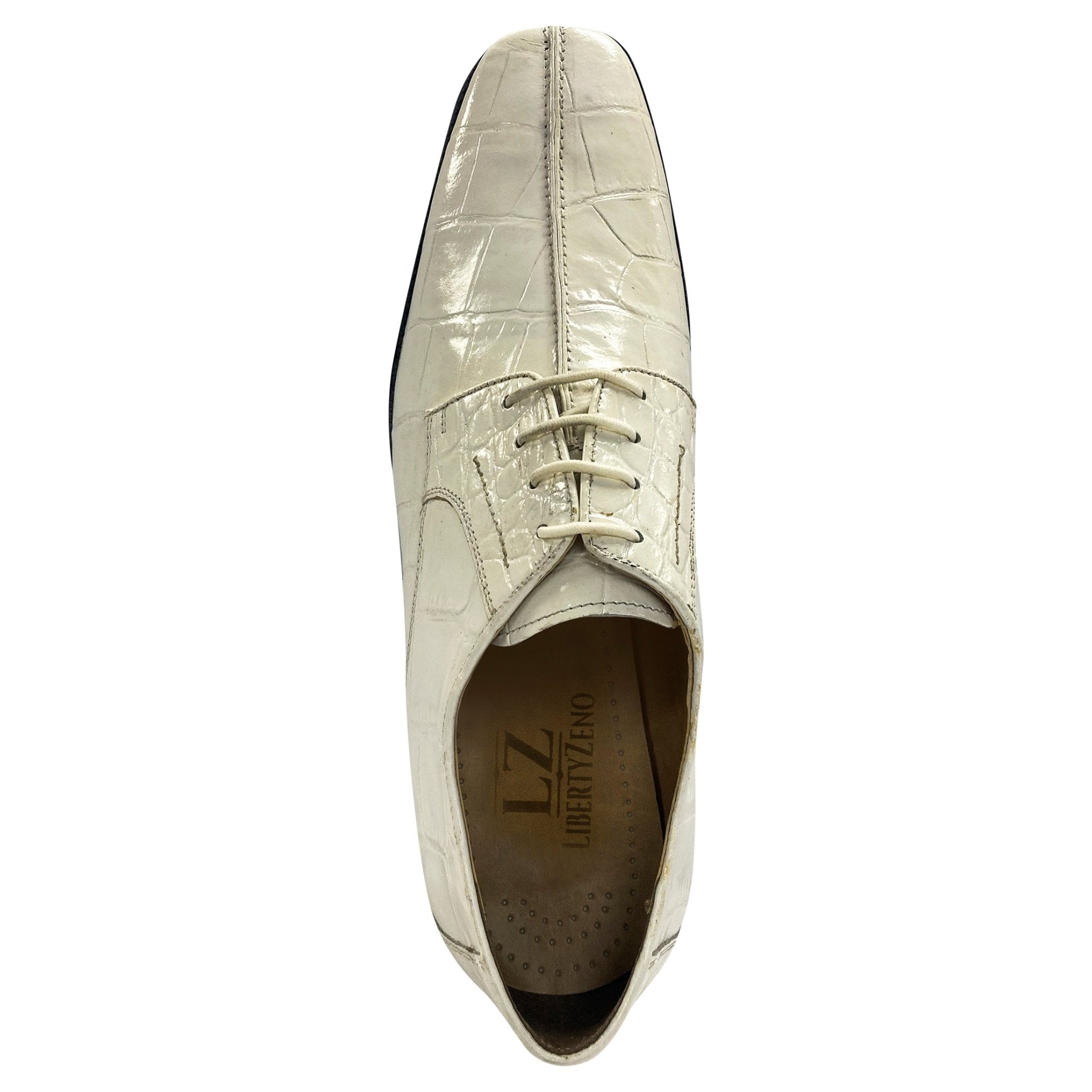 Philip Crocodile Print Genuine Leather Oxford Dress Shoes