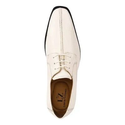 Philip Crocodile Print Genuine Leather Oxford Dress Shoes