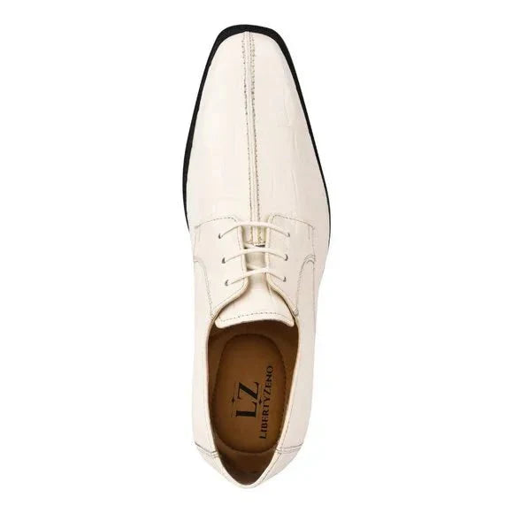 Philip Crocodile Print Genuine Leather Oxford Dress Shoes