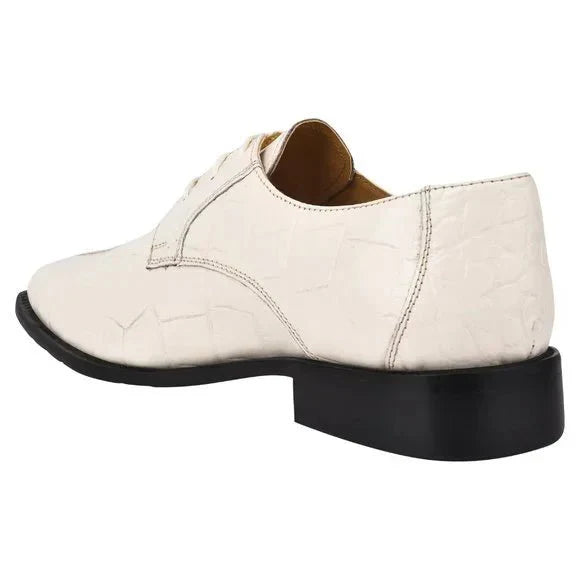Philip Crocodile Print Genuine Leather Oxford Dress Shoes