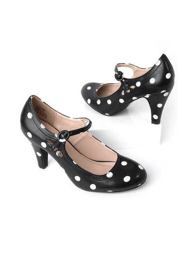 Pixie | Black/White Polka Dot