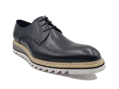 Carrucci Shoes Plain Toe Blucher Oxford Calfskin Leather Ks55204