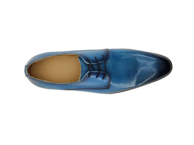 Carrucci Shoes Plain Toe Blucher Oxford Calfskin Leather Ks55204