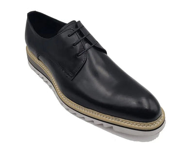 Carrucci Shoes Plain Toe Blucher Oxford Calfskin Leather Ks55204