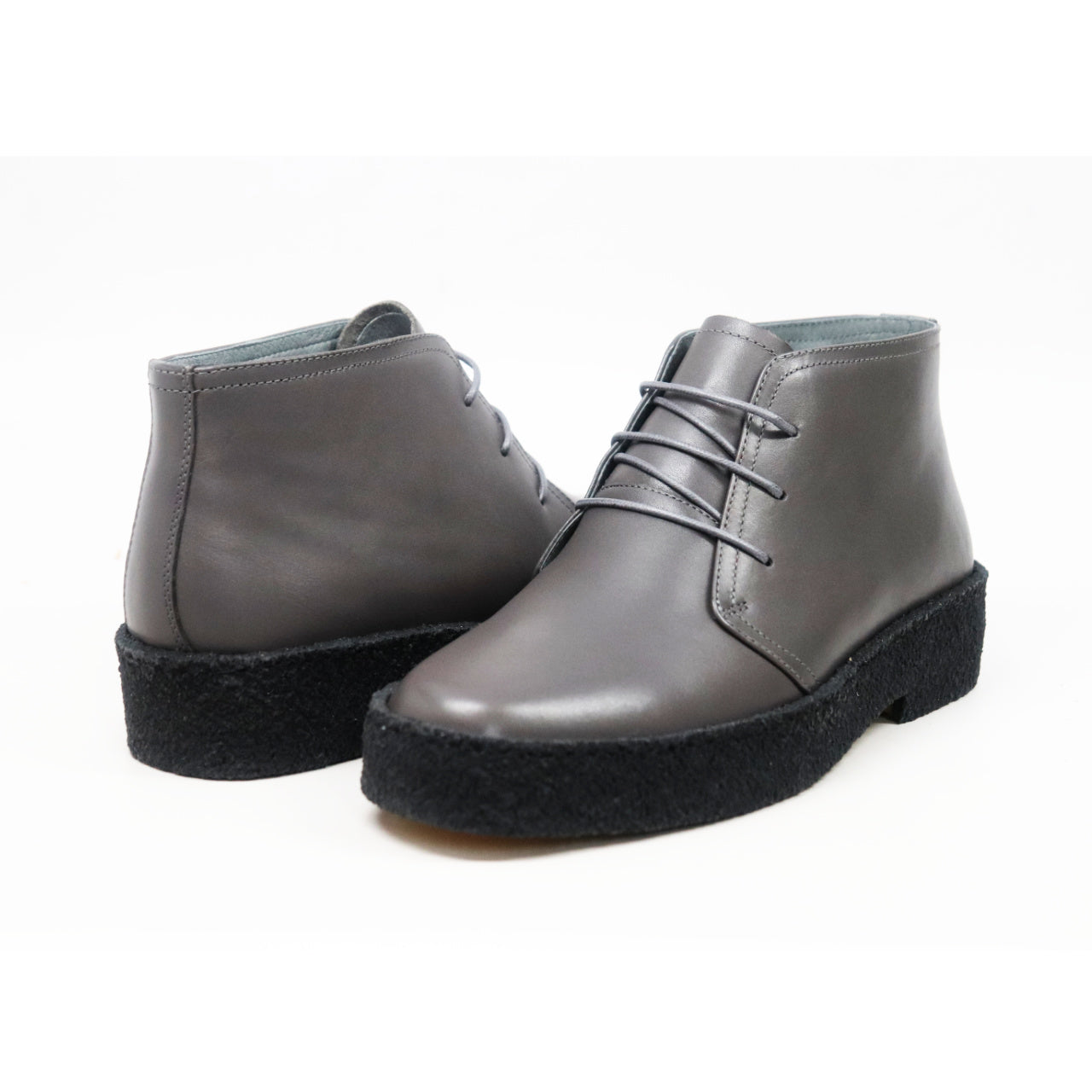 British Walkers Playboy Original Men's High Top Black Leather Shoes with Gummy Soles view 33