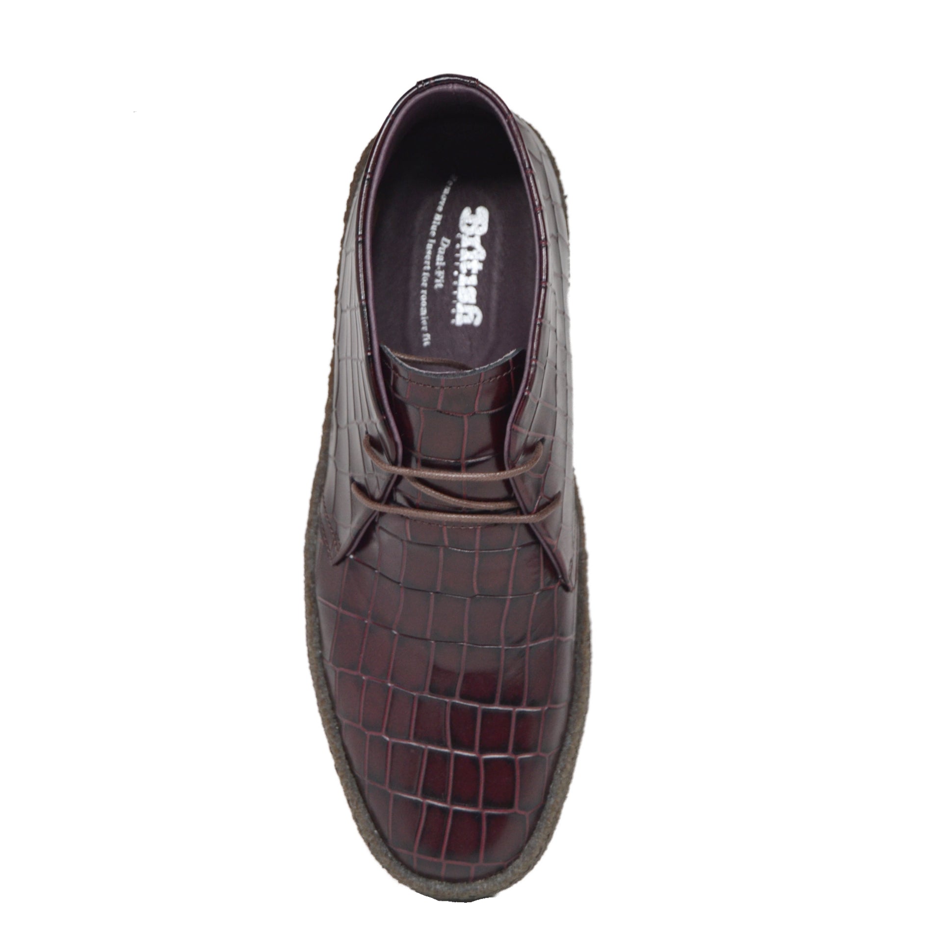 British Walkers Playboy Original Men's High Top Croc Leather Shoes with Gummy Soles view 4