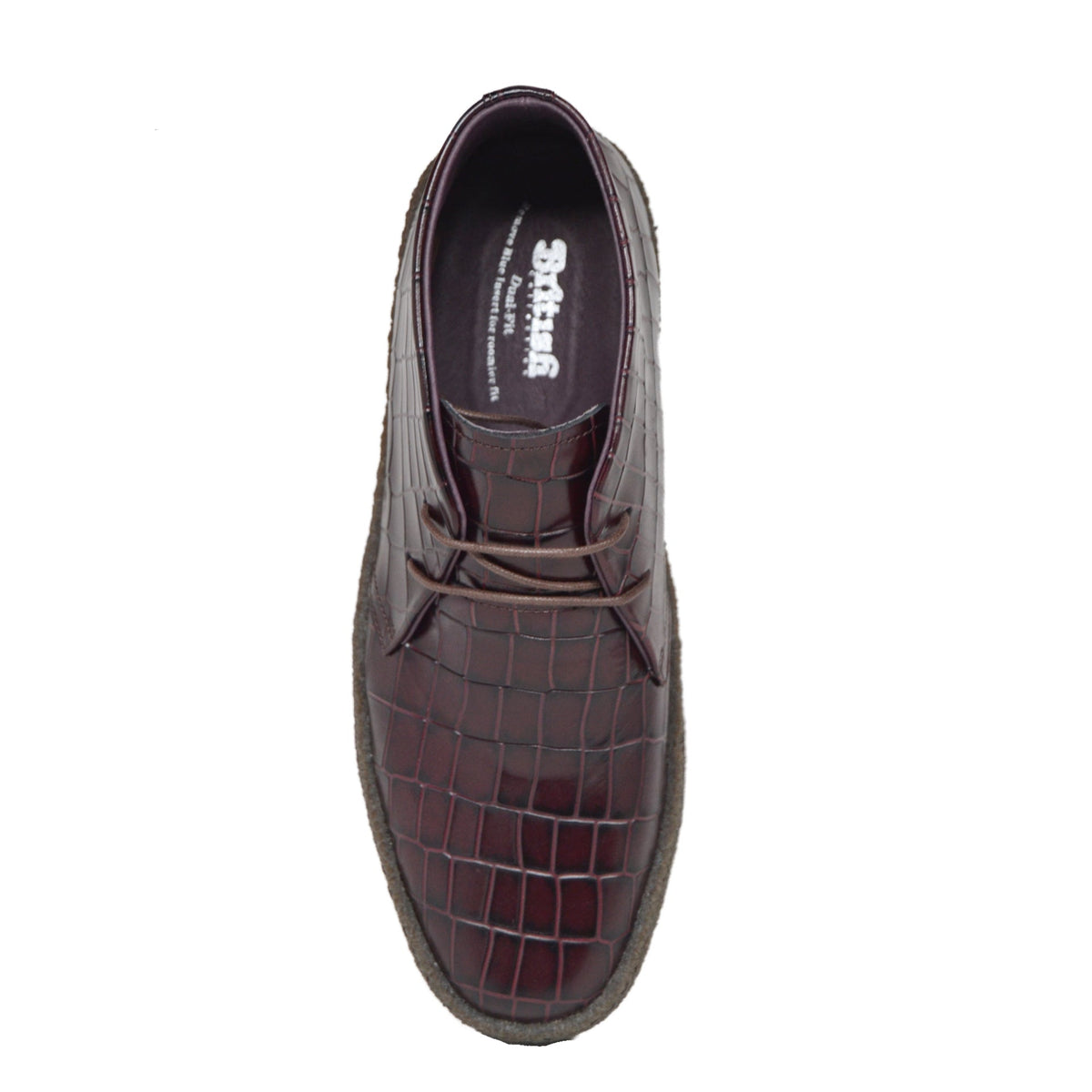 British Walkers Original Men's High Top Croc Leather Shoes with Gummy Soles view 4