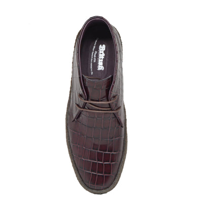 British Walkers Playboy Original Men's High Top Croc Leather Shoes with Gummy Soles view 4