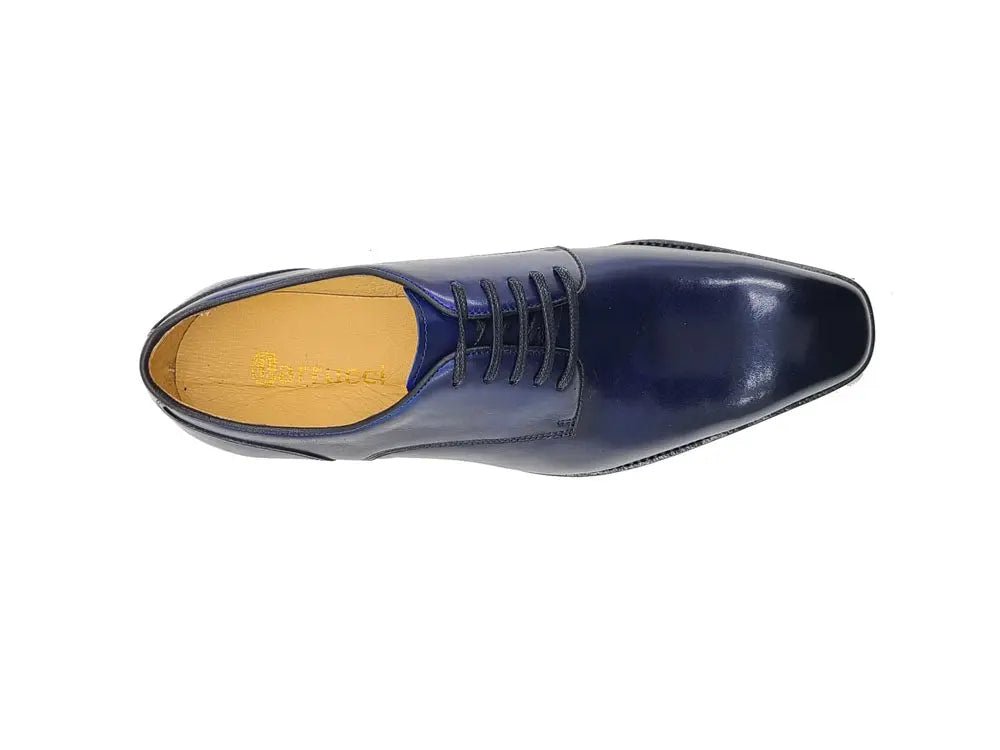 Carrucci Shoes Premium Burnished Blucher Oxford Calfskin KL90102