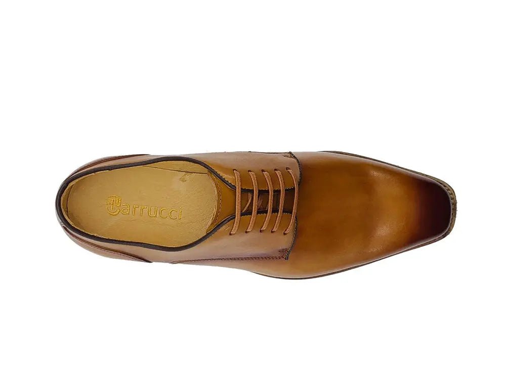 Carrucci Shoes Premium Burnished Blucher Oxford Calfskin KL90102