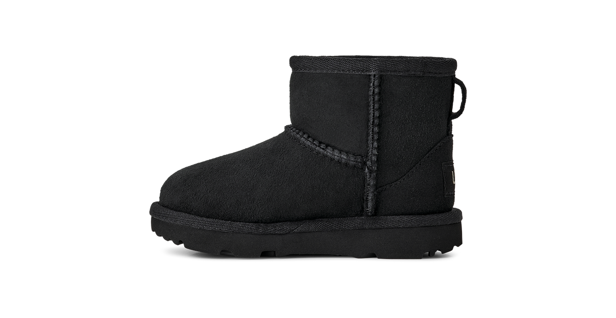 UGG Classic Mini II Toddlers' (TD) Boots — Black Sheepskin