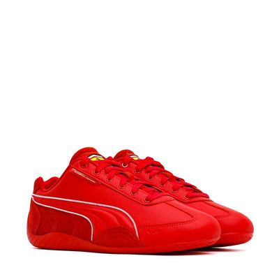 PUMA Ferrari Speedcat Mens Sneakers — Rosso Corsa/PUMA Black Suede Low-Top